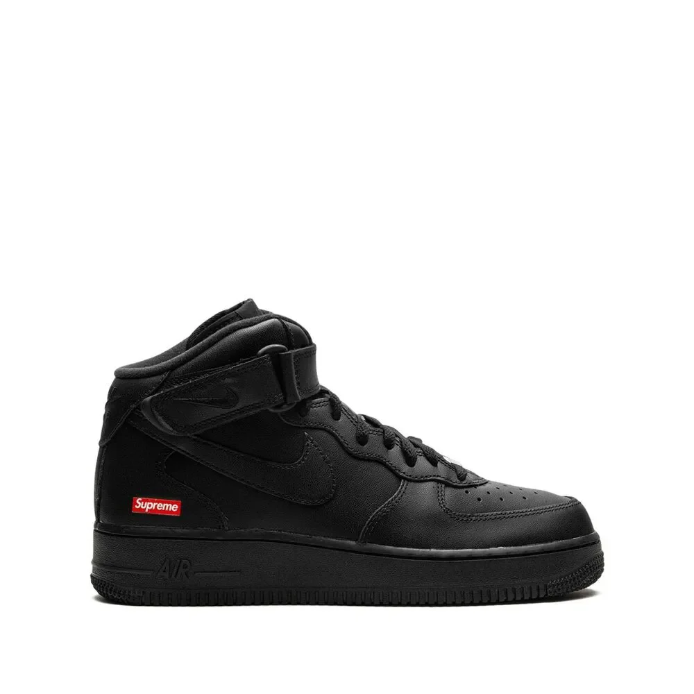 Supreme Air Force 1 Mid Black Mini Box Logo Sneakers Mens 11 NWT DS OG